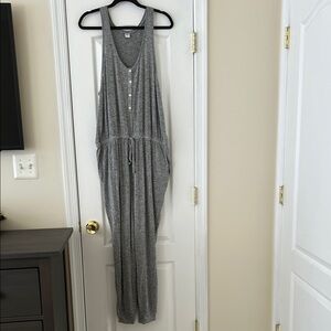 Old Navy Heather Gray Knit Jumpsuit